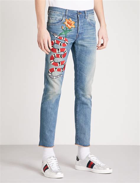 gucci denim jeans mens|Gucci famous jeans.